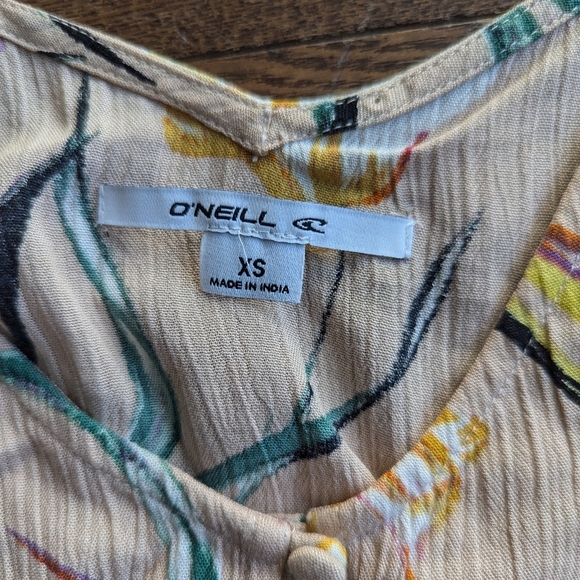 O'Neill baby doll camisole button down multicolor floral boho hippie women XS - Picture 3 of 10